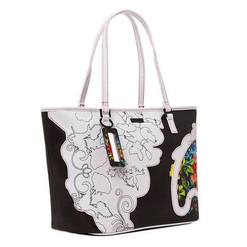 BOLSO DE MANO NEGRO FLORAL CUT SPRAYGROUND